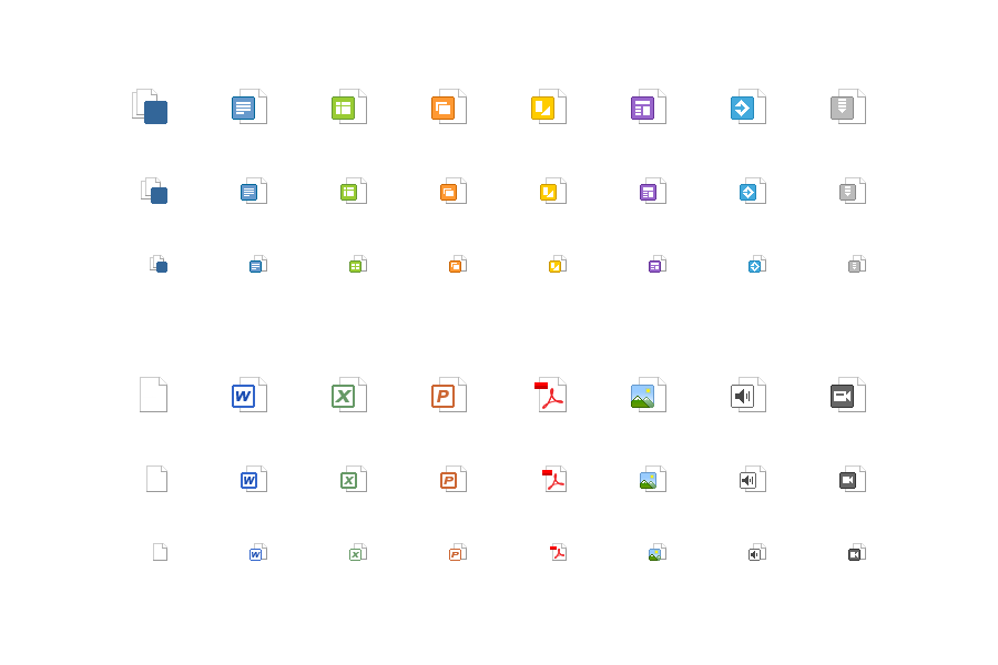 Screenshot filetype icons